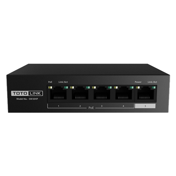 SW504P - 5-Port 10/100Mbps POE Powered Switch