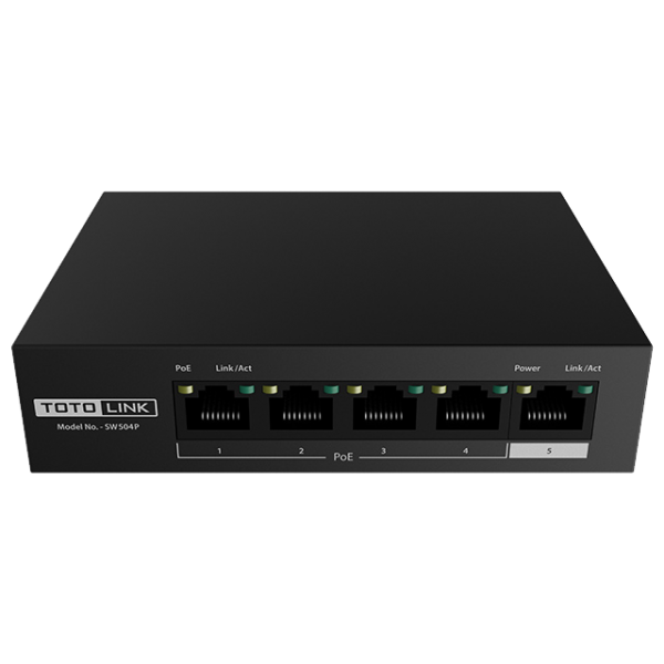 SW504P - 5-Port 10/100Mbps POE Powered Switch