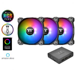 Combo 3 Quạt Làm Mát Thermaltake Pure Plus 12 RGB + hub