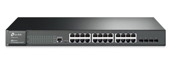 Switch Quản Lý JetStream 24-Cổng Gigabit L2 với 4 khe SFP T2600G-28TS