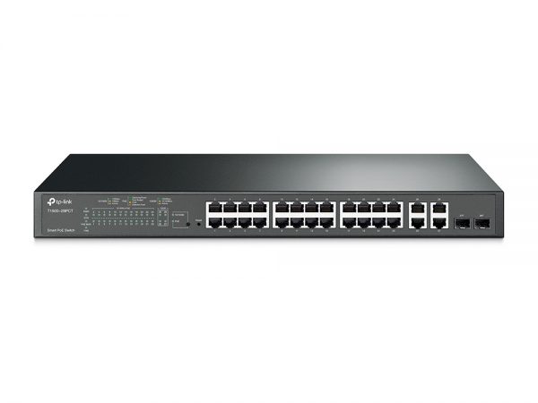 24-Port 10/100Mbps + 4-Port Gigabit Smart PoE+ Switch T1500-28PCT