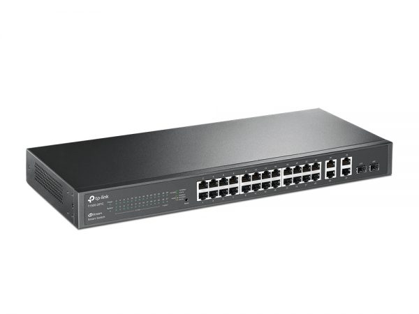 JetStream 24-Port 10/100Mbps + 4-Port Gigabit Smart Switch T1500-28TC