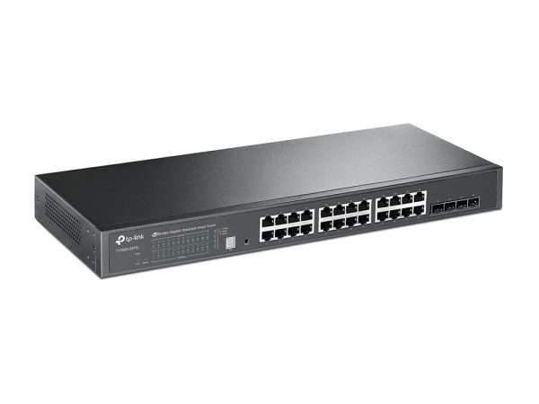 JetStream 24-Port Gigabit Stackable Smart Switch with 4 10GE SFP+ Slots T1700G-28TQ