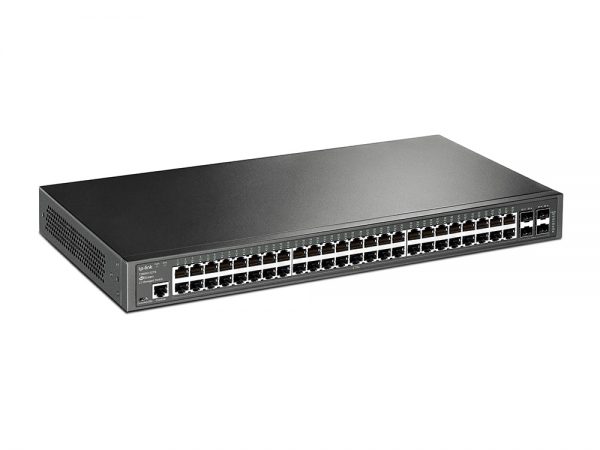 JetStream 48-Port Gigabit L2 Managed Switch with 4 SFP Slots T2600G-52TS