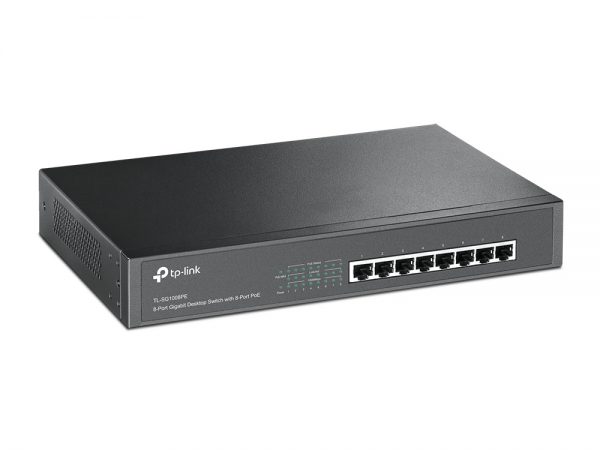 Switch Desktop/Rackmount 8 cổng Gigabit với 8 cổng PoE+ TL-SG1008PE