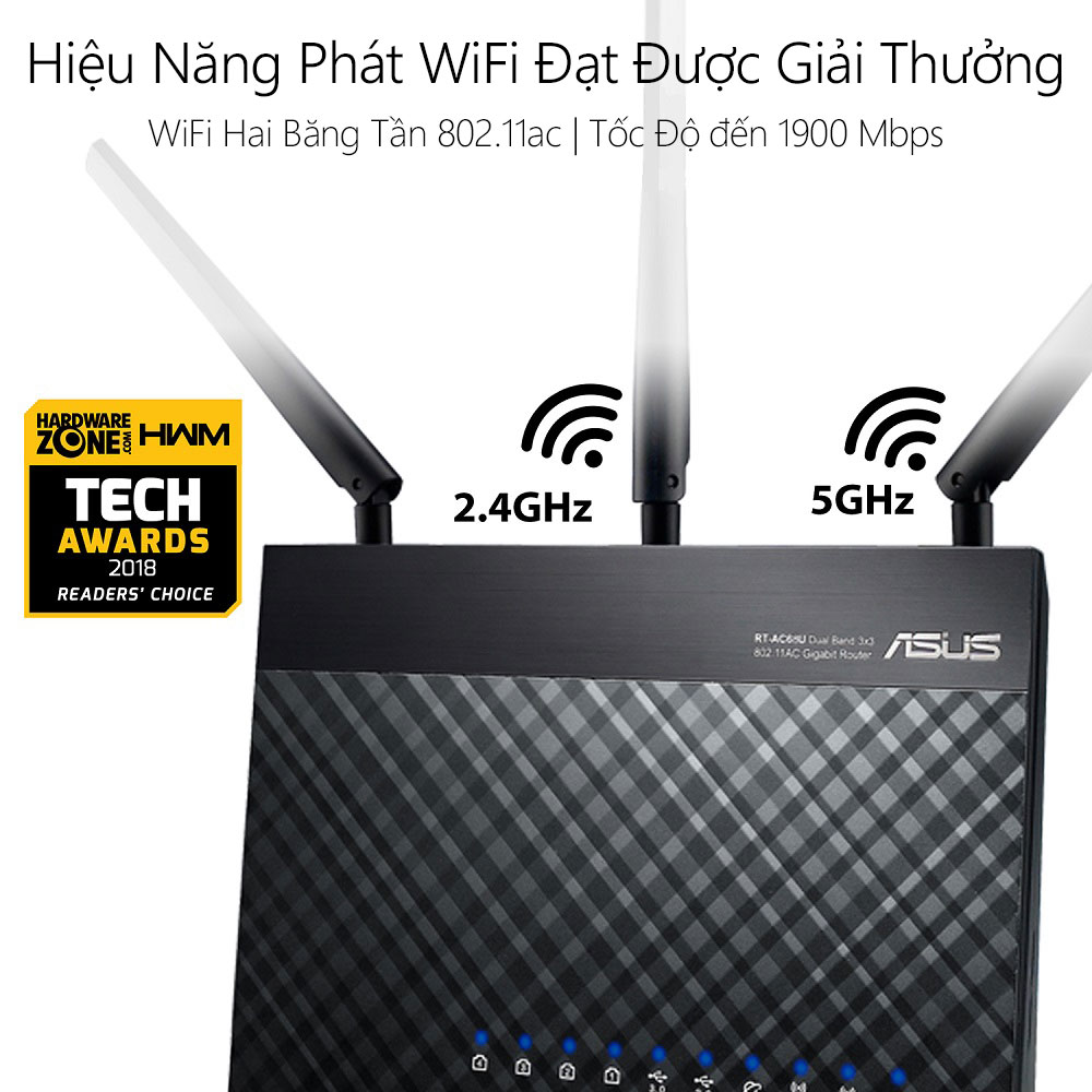 Thiết bị mạng Asus RT-AC68U 7 - Phong Vũ