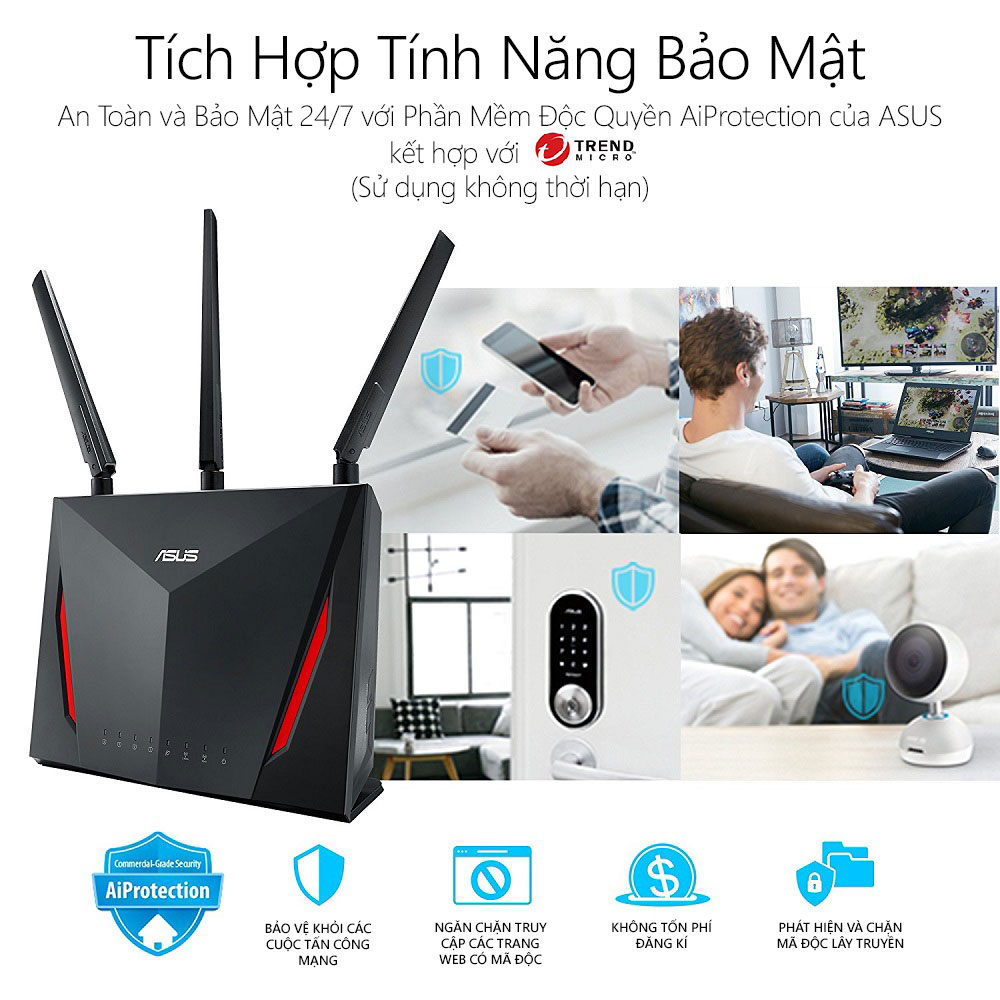 Thiết bị mạng Asus RT-AC86U 4 - Phong Vũ