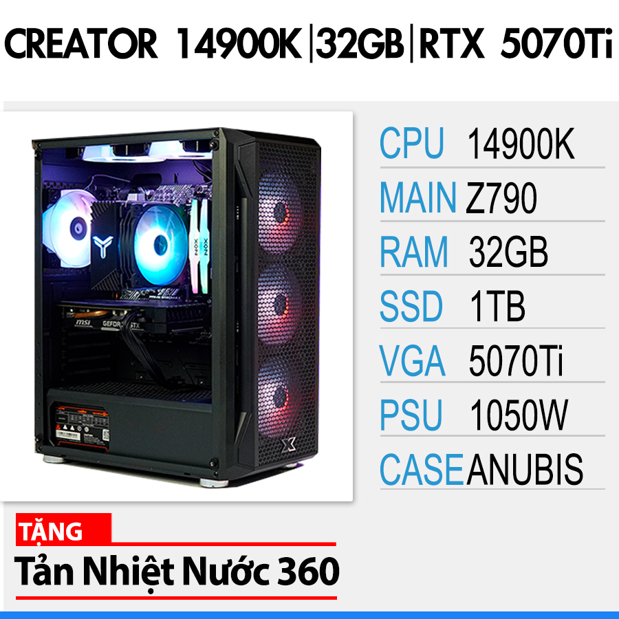 CREATOR i9 14900K|32GB|RTX 5070Ti 16GB