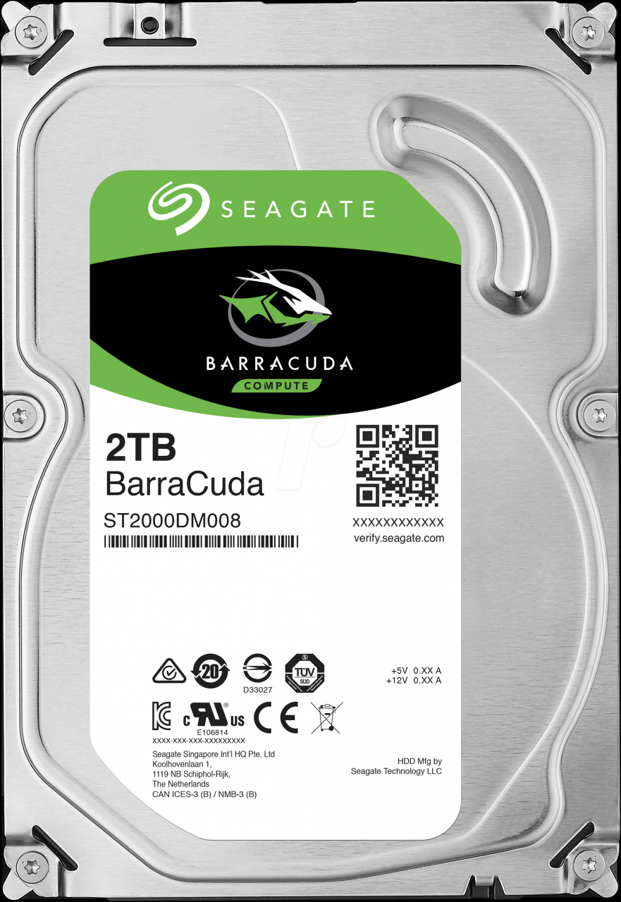 Ổ cứng HDD PC Seagate BarraCuda 2TB 3.5 inch SATA (ST2000DM008)