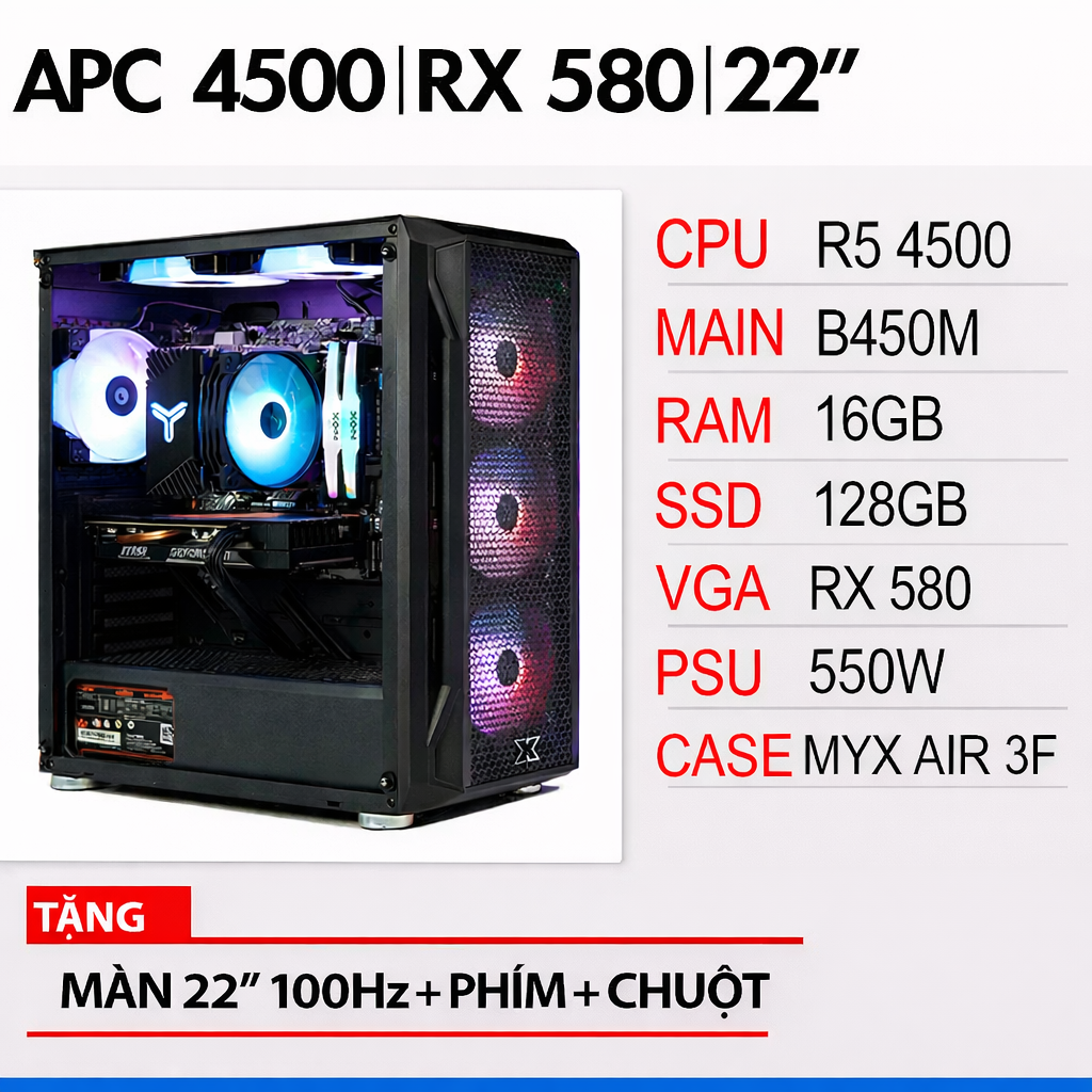 SP APC 4500 I RX 580 I 22″