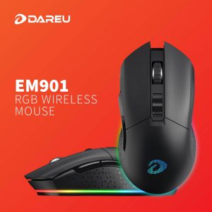 Chuột Không Dây Dare-U EM901 Black RGB