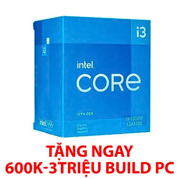 Intel Core i3-10105F (3.7GHz Turbo 4.4GHz, 4 nhân 8 luồng, 6MB Cache, 65W) – SK LGA 1200