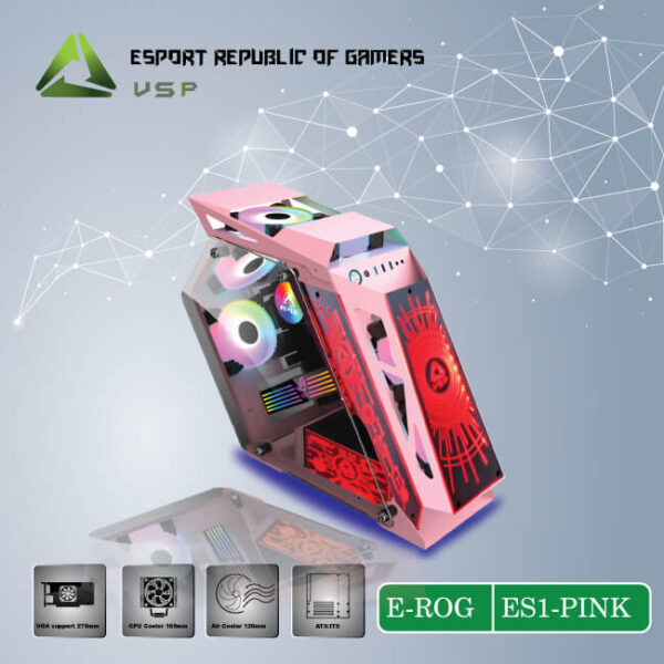 Case VSP ESPORT ROG Gaming - Pink