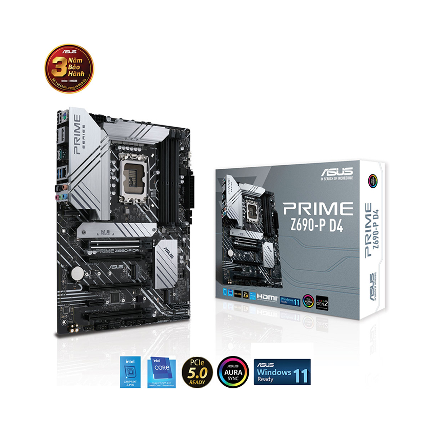 Mainboard ASUS PRIME Z690-P D4 CSM (Intel Z690, Socket 1700, ATX, 4 khe RAM DDR4)
