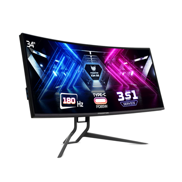 Màn hình Acer X34 GS Predator (34 inch/WQHD/IPS/180Hz/1ms/550nits/Gsync/Cong)