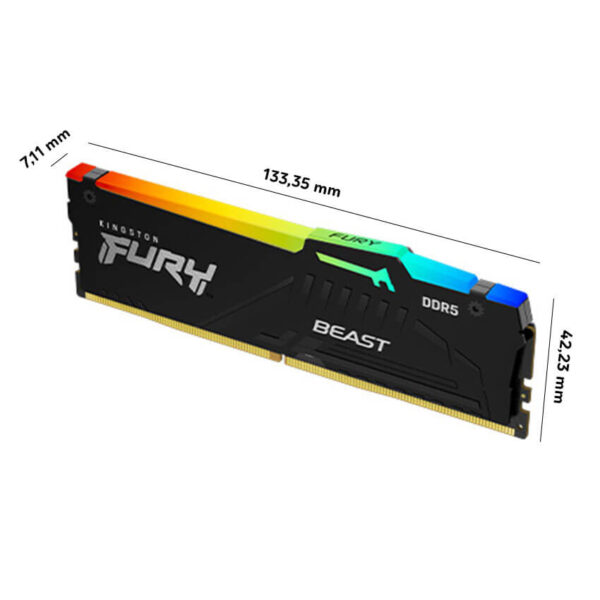 Ram Kingston Fury Beast RGB 32GB (2x16GB) DDR5 5600MHz