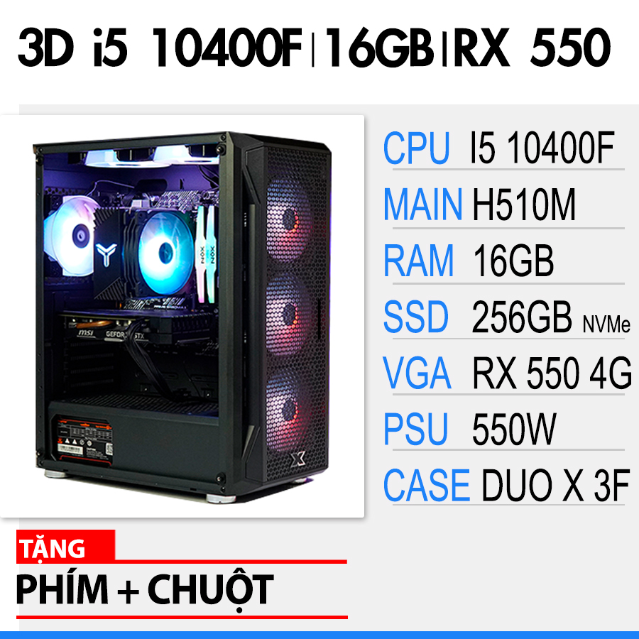SP 3D i5 10400F | 16GB | RX550 4GB