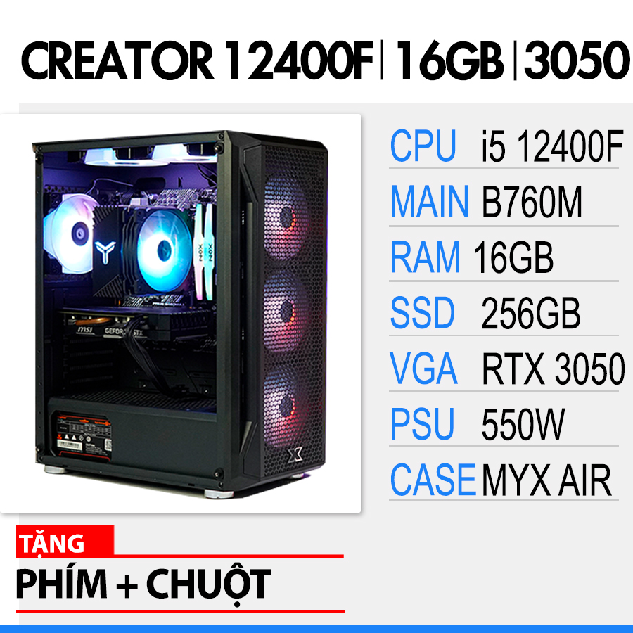 CREATOR i5 12400F | 16GB | RTX3050 6GB