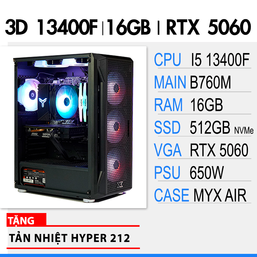 SP 3D i5 13400F | 16GB | RTX 5060 8GB