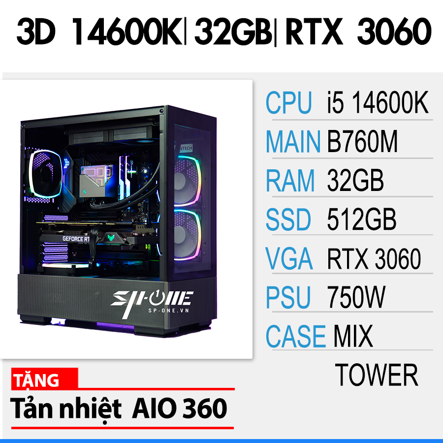 SP 3D i5 14600K | 32GB | RTX 3060 12GB
