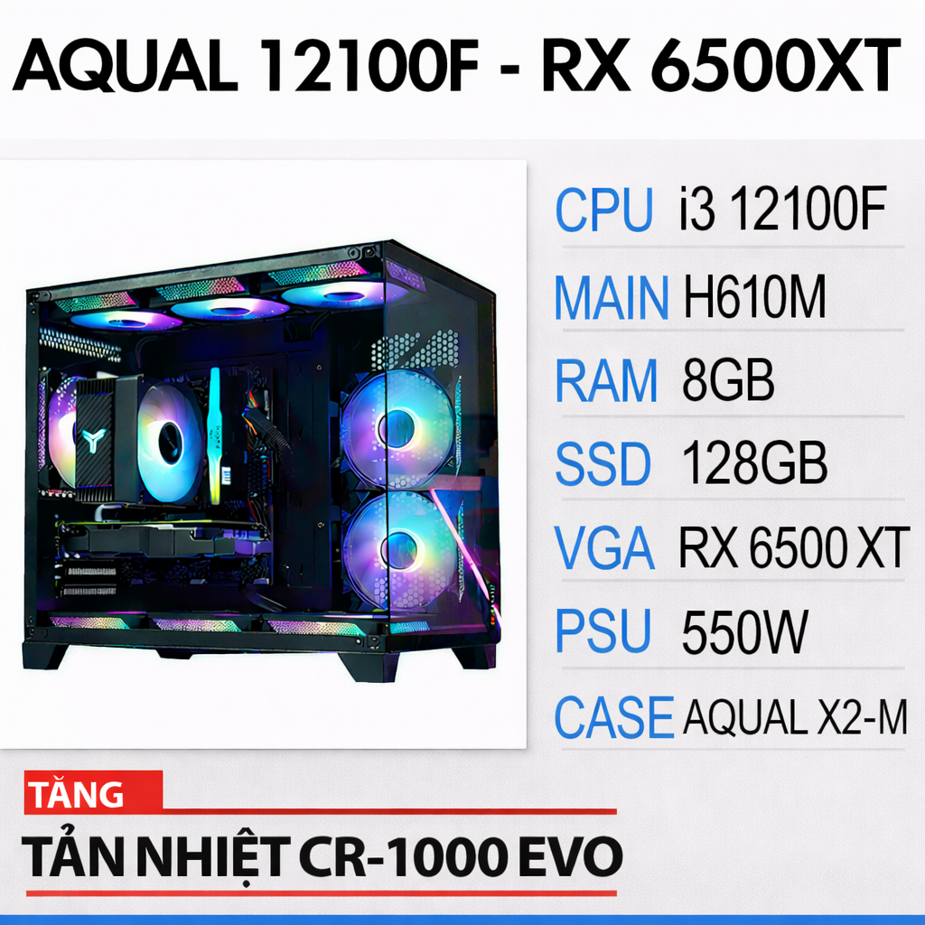 SP- AQUA 12100F| RX 6500 XT