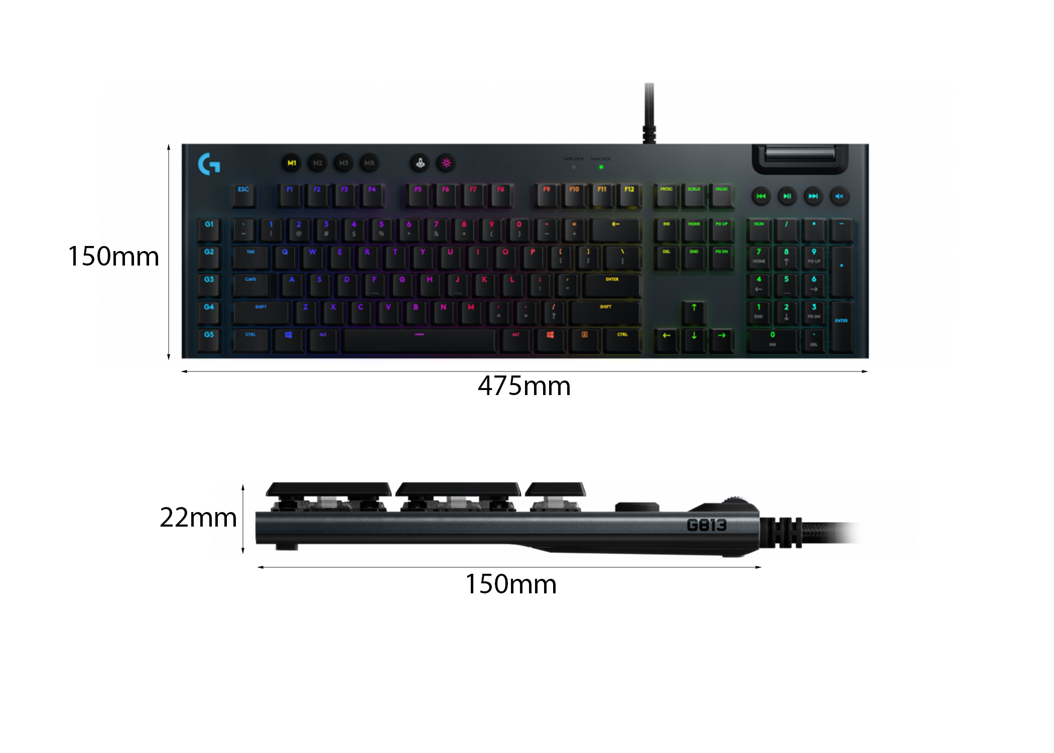 BÀN PHÍM CƠ LOGITECH G813 LIGHTSYNC RGB GL LINEAR (USB)