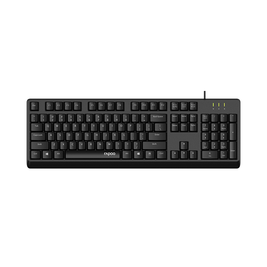 BÀN PHÍM CÓ DÂY RAPOO NK1900 (MÀU ĐEN, KẾT NỐI USB)