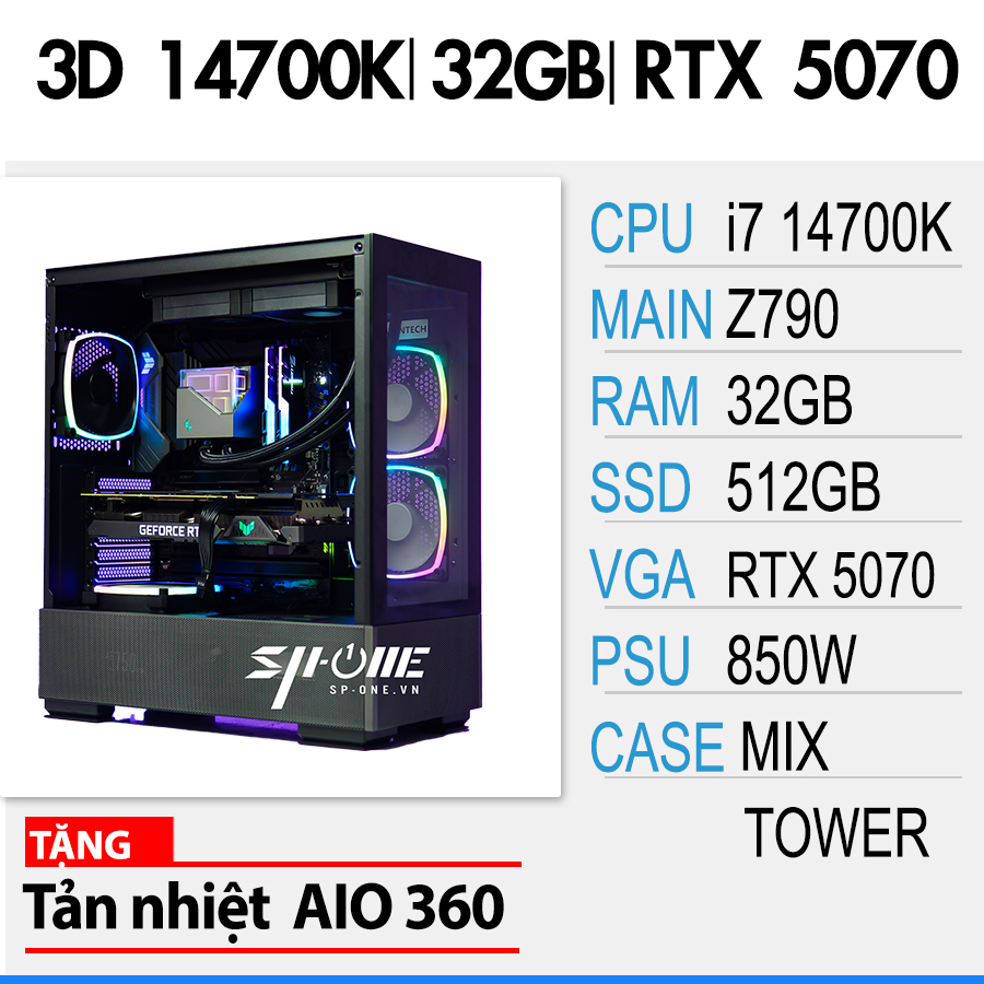 SP 3D i7 14700K | 32Gb | RTX5070