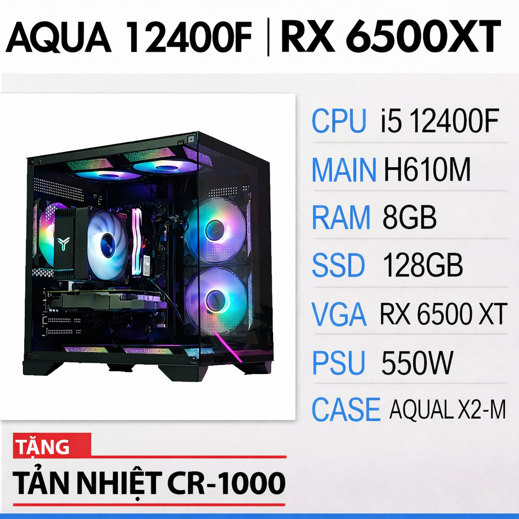 AQUA 12400F | RX 6500 XT