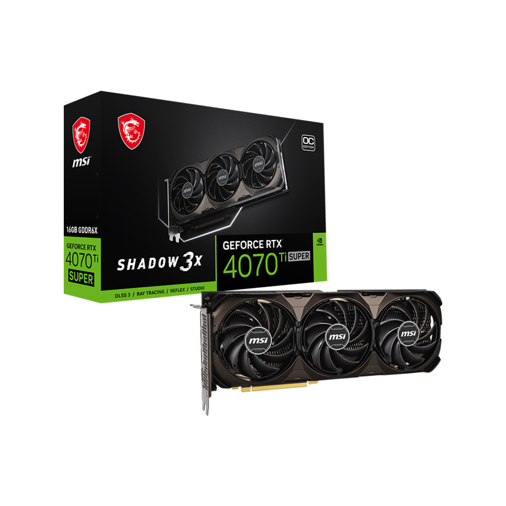 VGA MSI RTX 4070 Ti SUPER 16GB SHADOW 3X OC