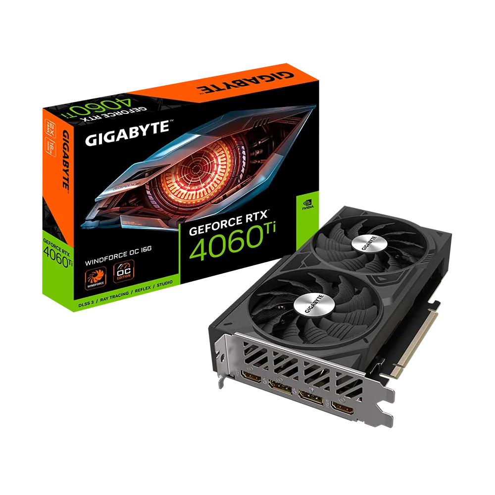 VGA GIGABYTE GeForce RTX 4060 Ti WINDFORCE OC 16G