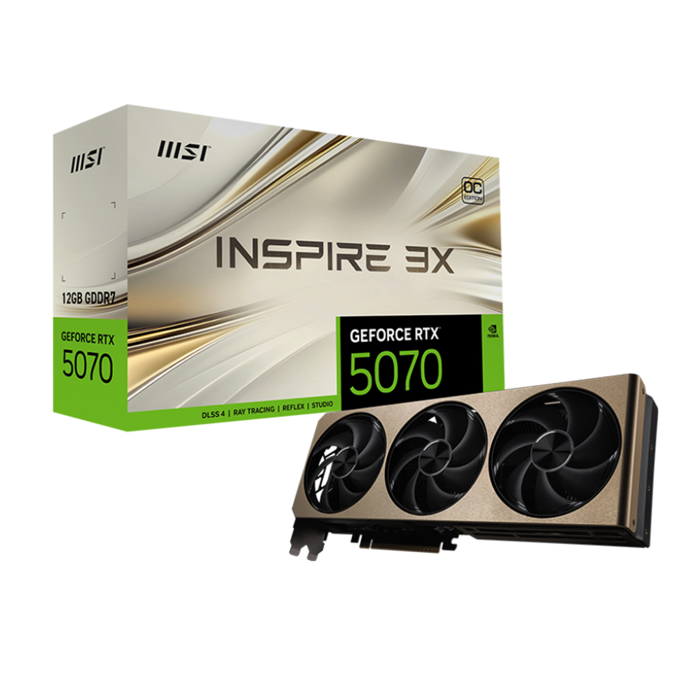 VGA MSI GeForce RTX™ 5070 12G INSPIRE 3X OC