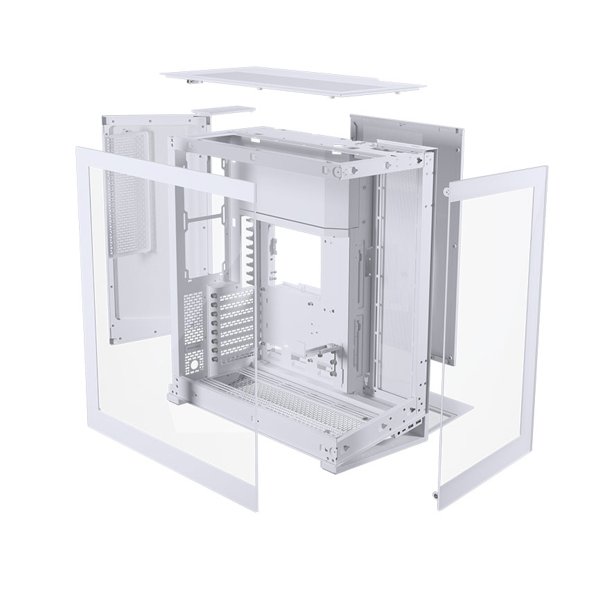 Case Phanteks 523 Series XT Pro Ultra ATX Case, Tempered Glass, 4x M25-140 DRGB Fan, Matte White (EATX, Màu Trắng, 4 Fan)
