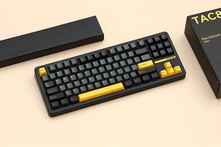 Bàn Phím Cơ Có Dây Akko TAC87 Black&Gold Mirror (USB Type-C)