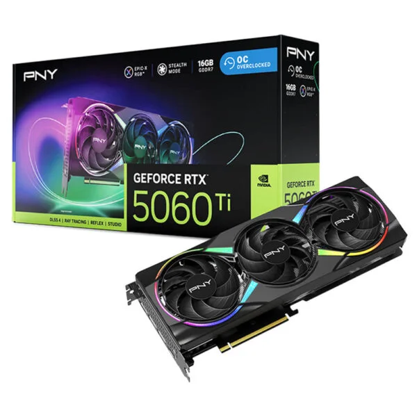 VGA PNY GeForce RTX 5060 Ti 16GB EPIC-X RGB OC Triple Fan