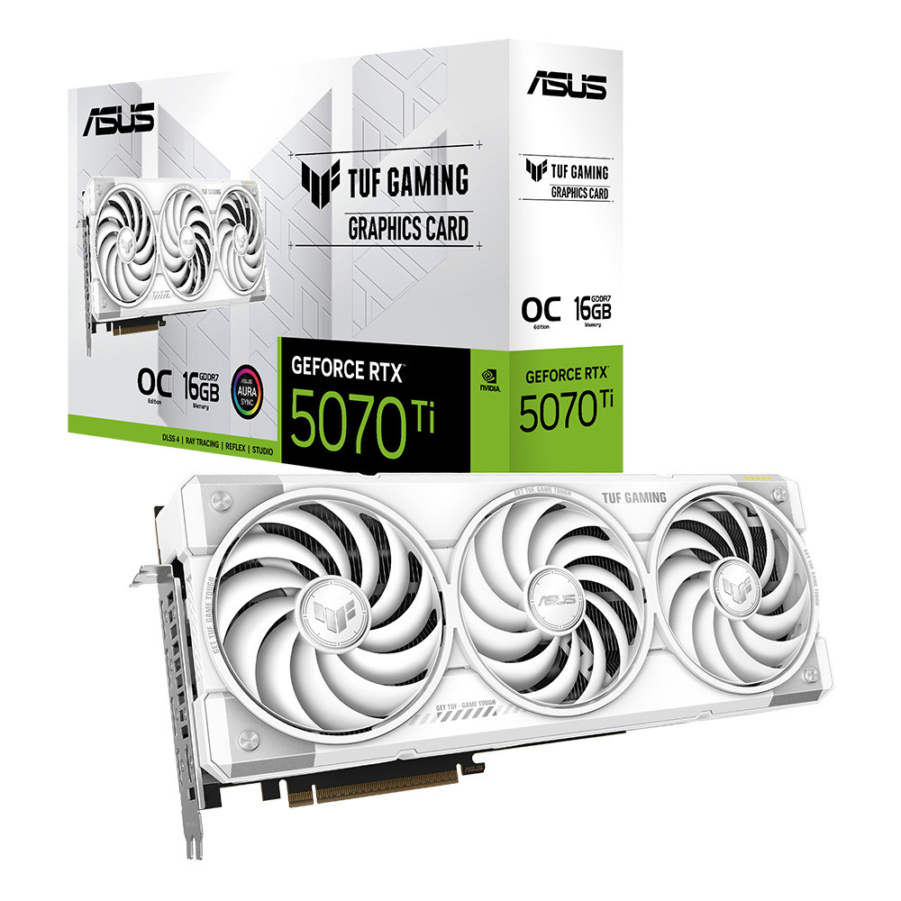 VGA Asus TUF Gaming GeForce RTX 5070 Ti 16GB GDDR7 White OC Edition