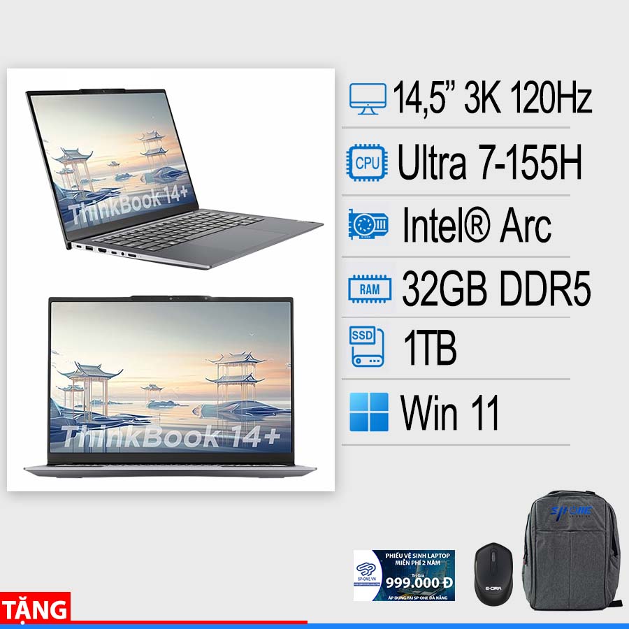 Lenovo ThinkBook 14 G6+ IMH (07CD) ( Core Ultra 7 155H / RAM 32GB / SSD 1TB / 14.5inch 3K 120Hz )