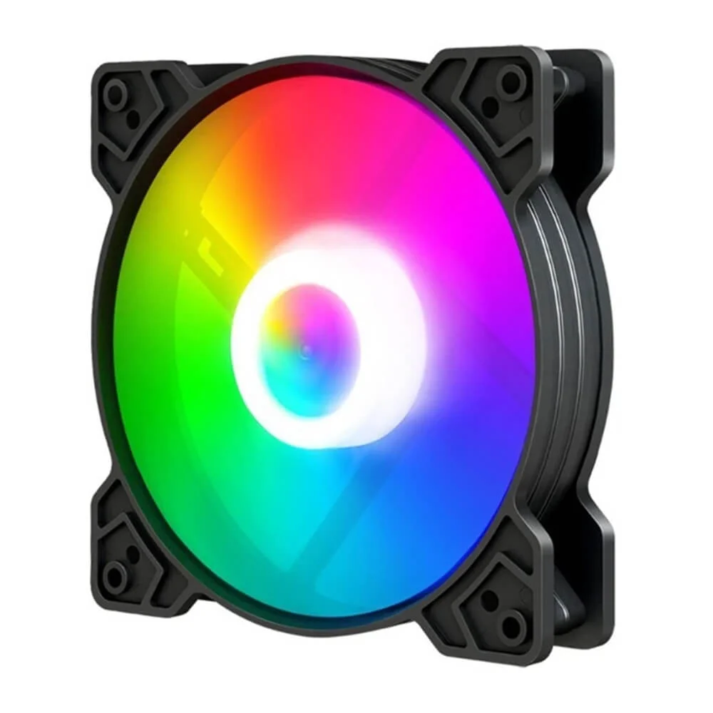 Fan LED RGB CoolMoon K8 (RGB Fixed, Không Cần Hub) BLACK