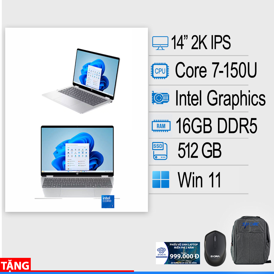 Laptop HP OmniBook 5 Flip 14-fp0023dx (Core 7-150U/ 16GB/ 512GB/ 14icnh 2K/ Touch/ NK)