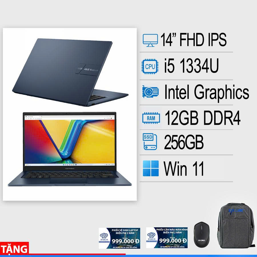 Laptop Asus Vivobook X1404VA i5-1334U | 12GB | 256GB | 14 Inch FHD |  Blue