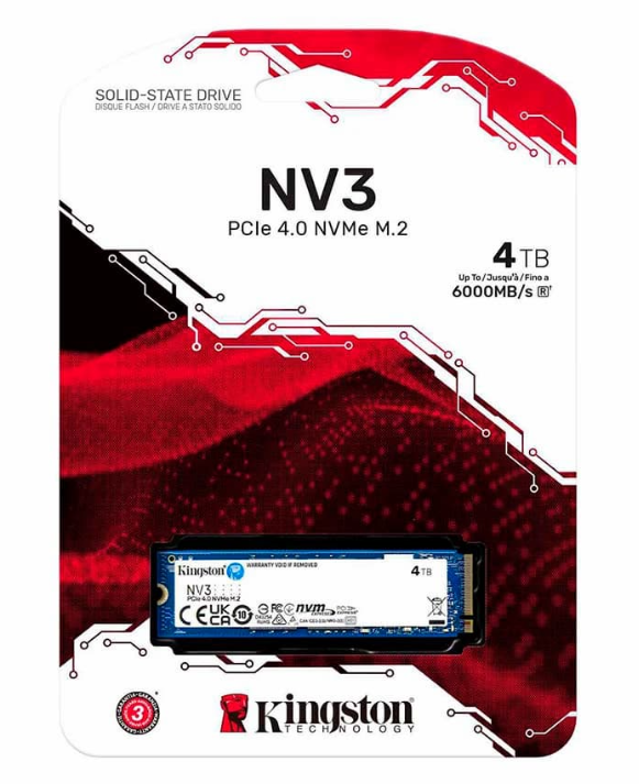 SSD Kingston NV3 4TB M2 PCIe Gen 4.0 SNV3S/4000G