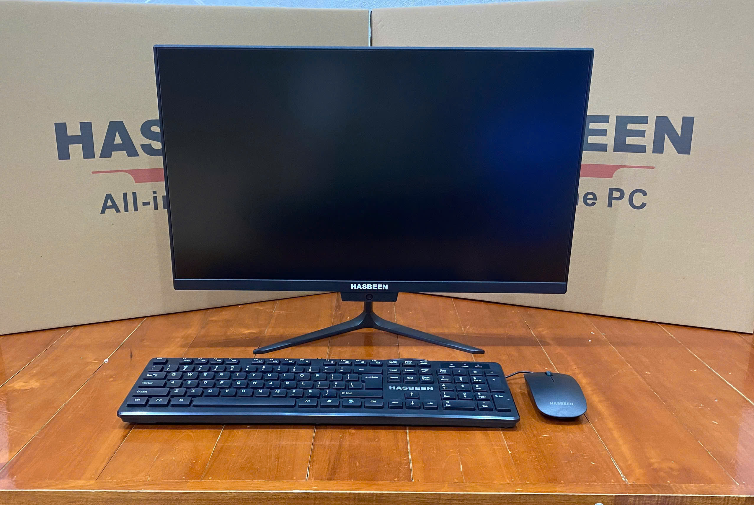 All in One PC – HASBEEN (HB-A12000) – Core i5-12450H/Ram16G/SSD256G/Màn 24’’FHD/Loa/Wifi/Cam mic/Phím Chuột/Black