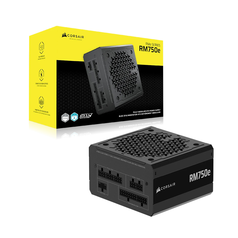 Nguồn máy tính Corsair RM750e 750W ATX 3.1 80 Plus Gold Full Modular (CP-9020295-NA)
