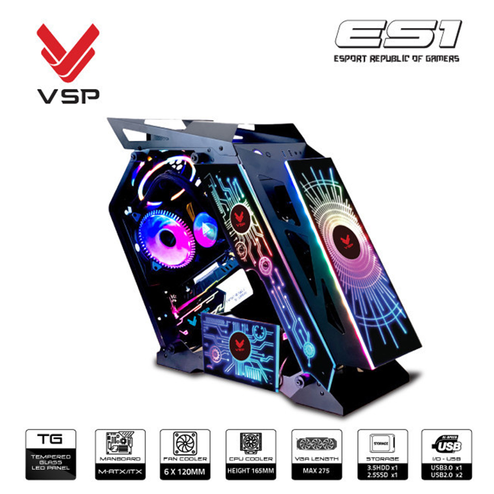 Case VSP Esport Republic Of Gamers ES1 – Đen