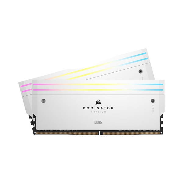 Ram PC Corsair Dominator Titanium White 64GB (2x32GB) 6000MHz DDR5 (CMP64GX5M2B6000C30W)