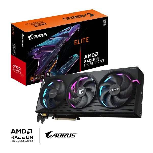 VGA GIGABYTE AORUS RX 9070 XT 16G ELITE (GV-R9070XTAORUS E-16GD)