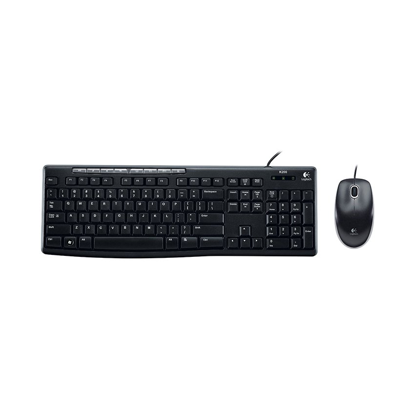 Bộ Bàn phím chuột Logitech MK200 (USB/đen)