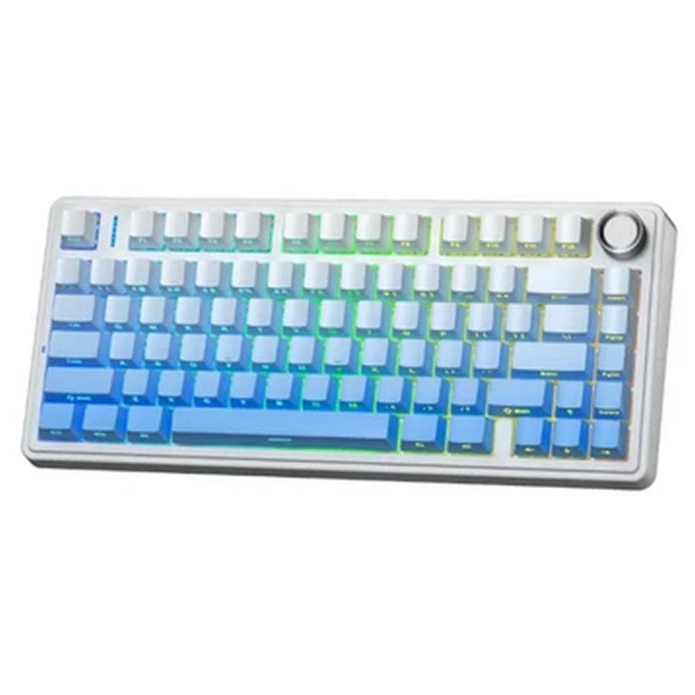Bàn phím cơ AULA F75 White Blue Gradient Outemu Silent Peach V3 switch