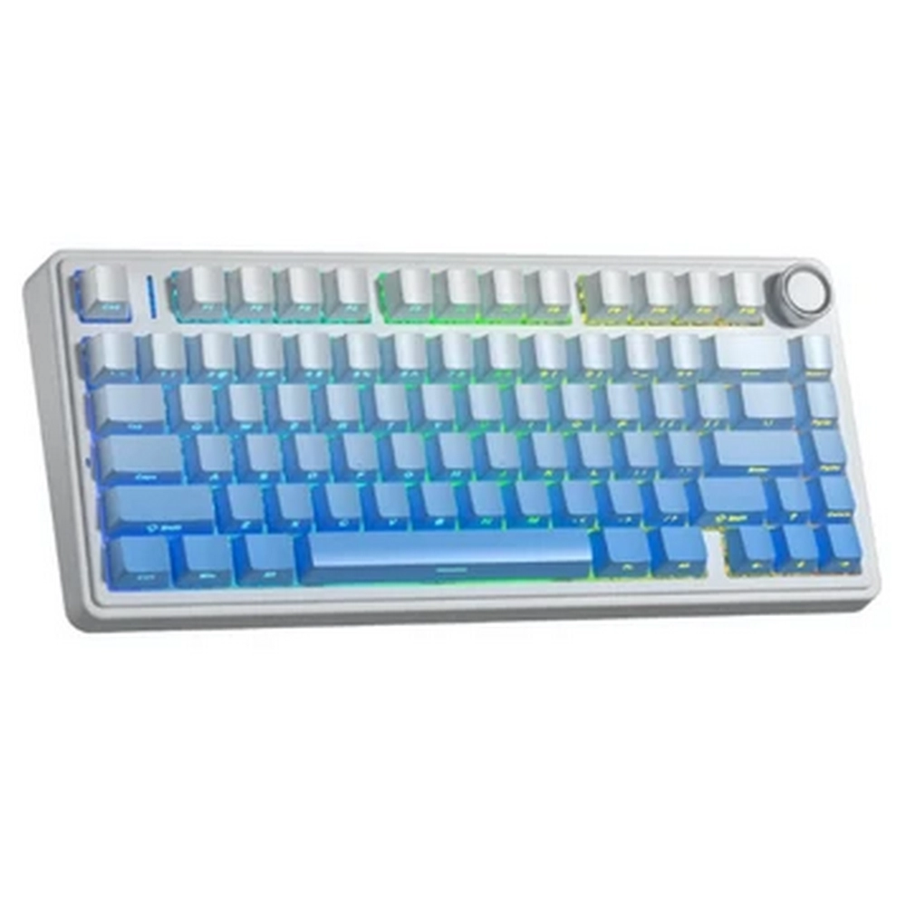 Bàn phím cơ AULA F75 White Blue Gradient Outemu Silent Peach V3 switch