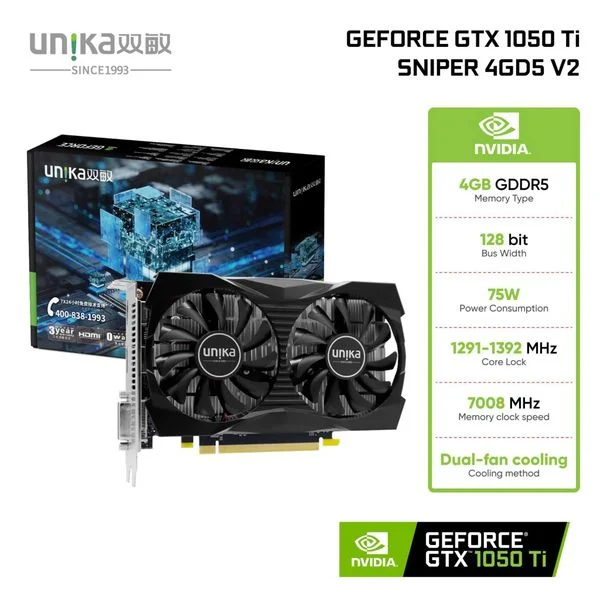 VGA UNIKA GTX1050 Ti SNIPER 4GB DDR5 V2